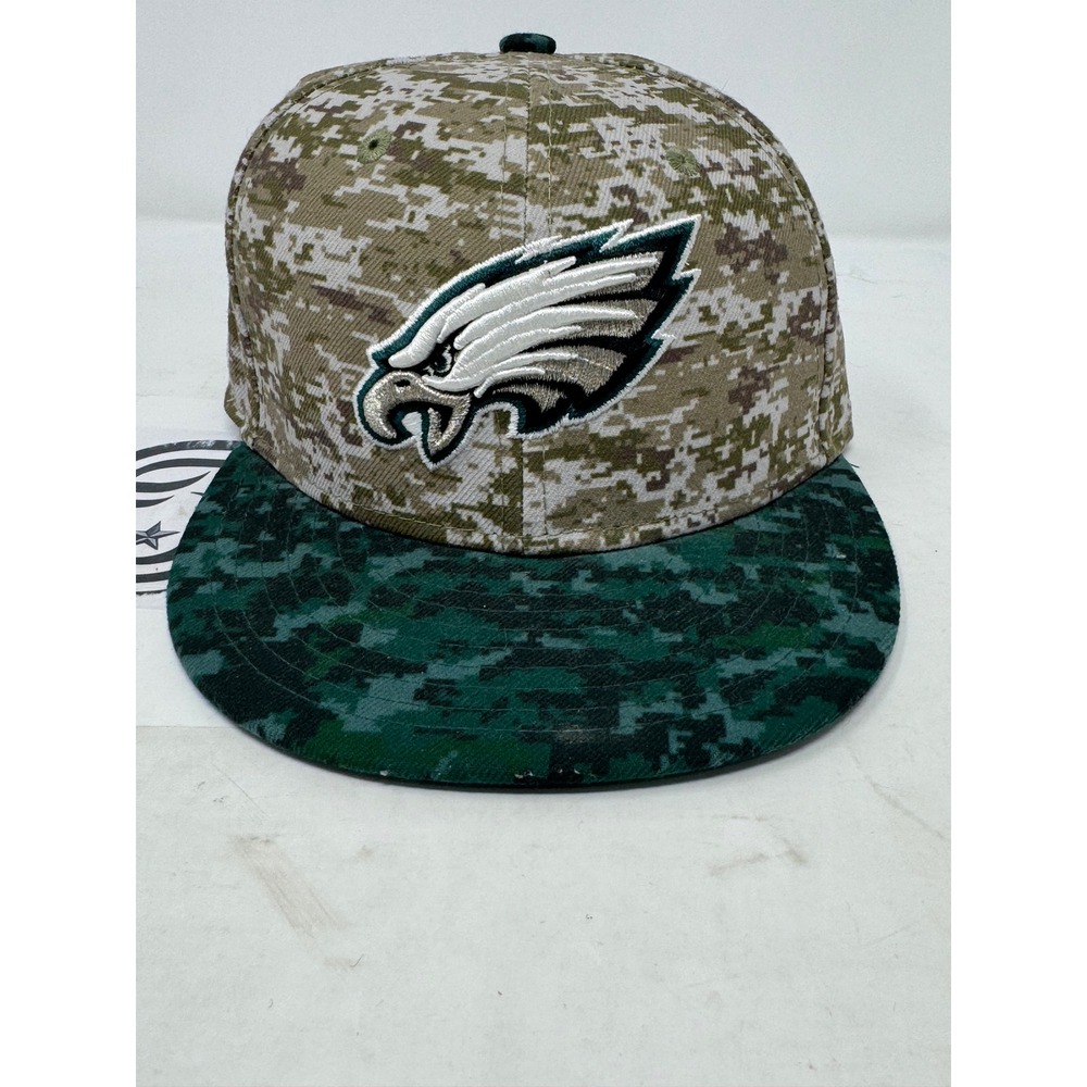 Philadelphia Eagles New Era 59FIFTY Fitted Hat Green Brown Camo Mens 6 5/8